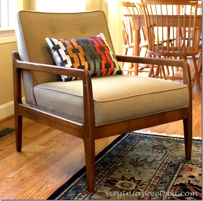 Reupholstered Mid-Century Chair