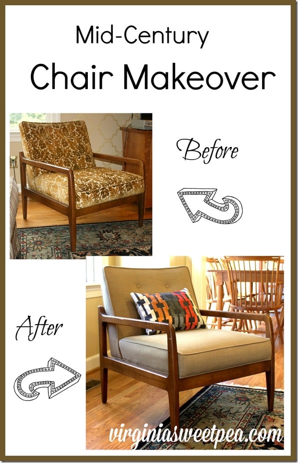 Mid-Century Chair Makeover with Upholstery