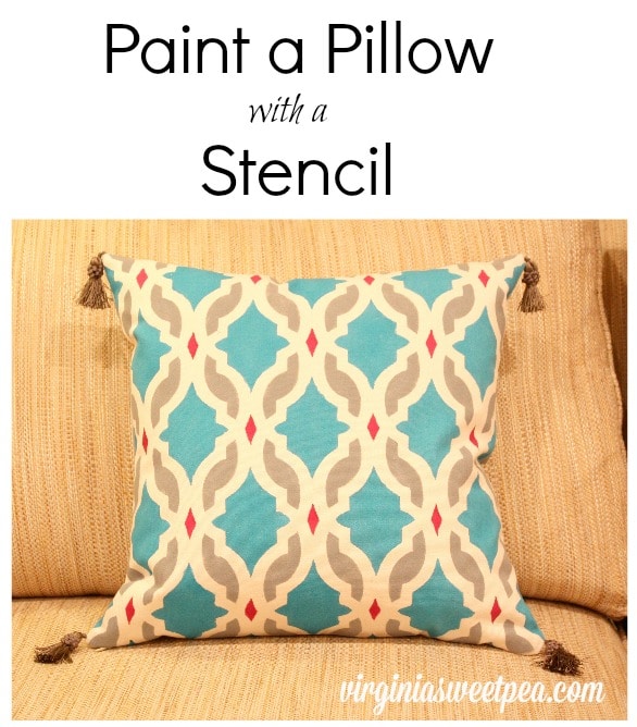 How to Paint a Pillow with a Stencil