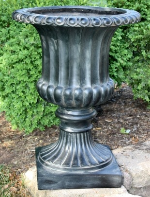 Two Balsam Hill Tuscan Urn Planters are going to look great filled with flowers on my deck.