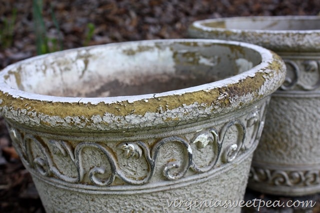 flower pot before makeover