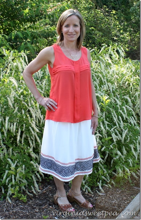 Stitch Fix skirt and top for May 2015 - I liked both of these but returned them in the end. virginiasweetpea.com