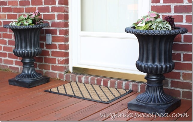 Balsam Hill Tuscan Urns filled with flowers for summer