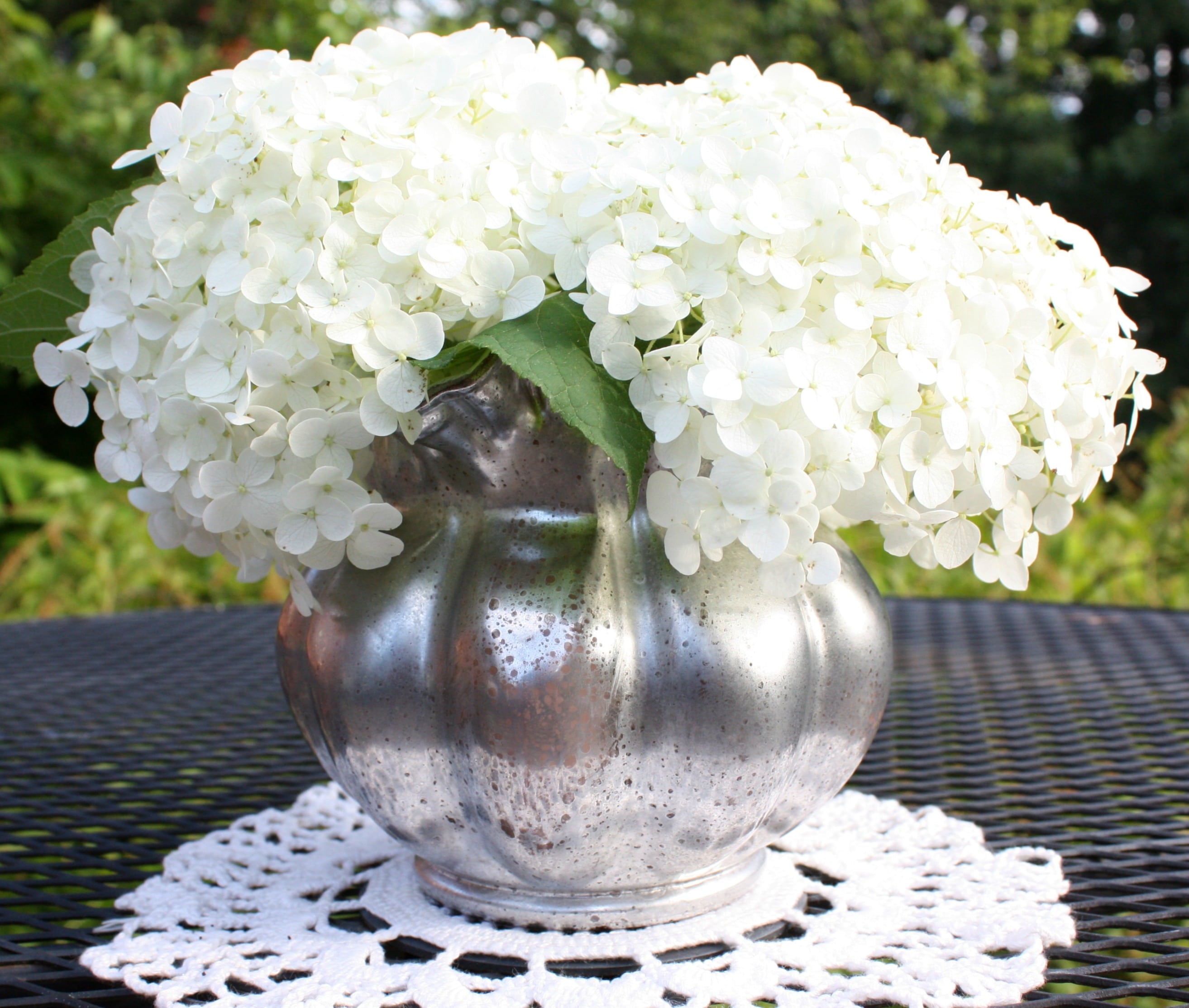 Make a faux mercury glass vase. virginiasweetpea.com