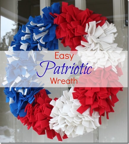 Patriotic Pom Pom Wreath 