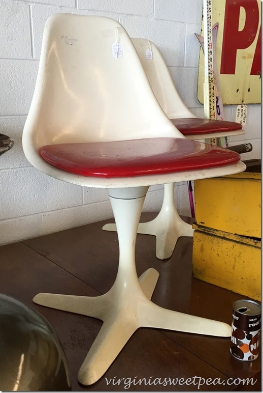 Tulip chairs found in a NC thrift shop.