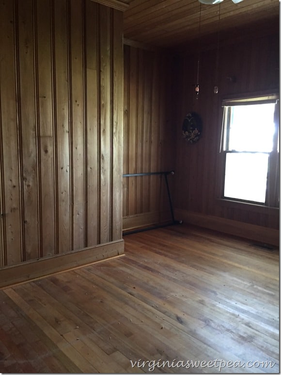 Bedroom in 1946 Nags Head home that has been moved and renovated.