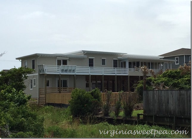 Back of 1946 Nags Head home that has been moved and renovated.