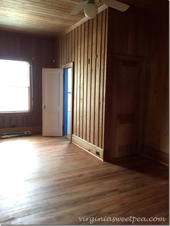 Bedroom in 1946 Nags Head home that has been moved and renovated.