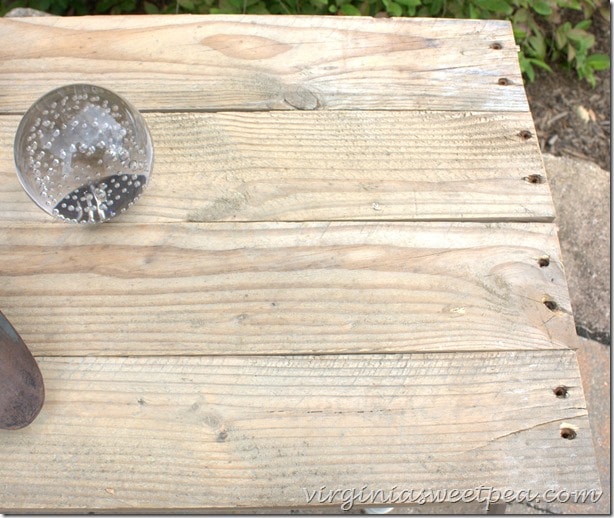 Pallet wood table top - virginiasweetpea.com