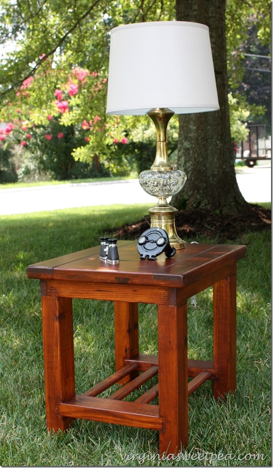 A 1960's lamp purchased a Goodwill get a makeover.  virginiasweetpea.com #mid-century