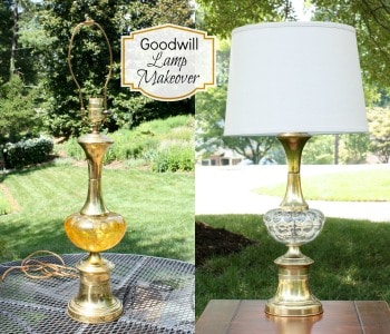 A 1960's lamp purchased a Goodwill get a makeover. virginiasweetpea.com