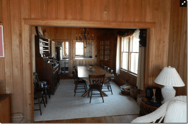 Dining room - photo taken before 1946 Nags Head home was moved.