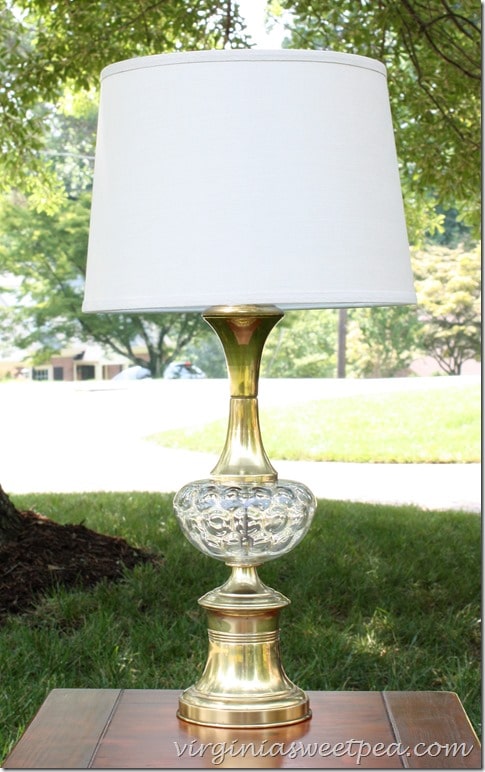 A 1960's lamp purchased a Goodwill get a makeover.  virginiasweetpea.com #mid-century