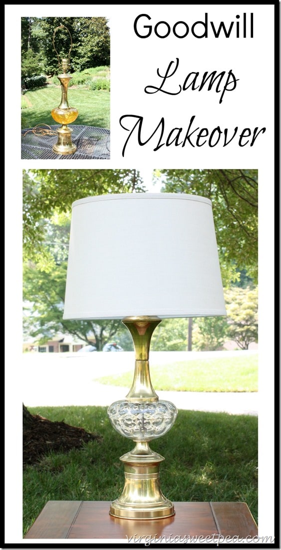 A 1960's lamp purchased a Goodwill get a makeover.  virginiasweetpea.com #mid-century