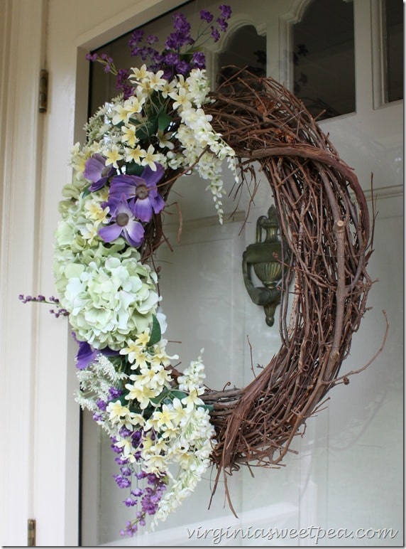 Summer Wreath - Easy to Make and Perfect for a Front Door - virginiasweetpea.com