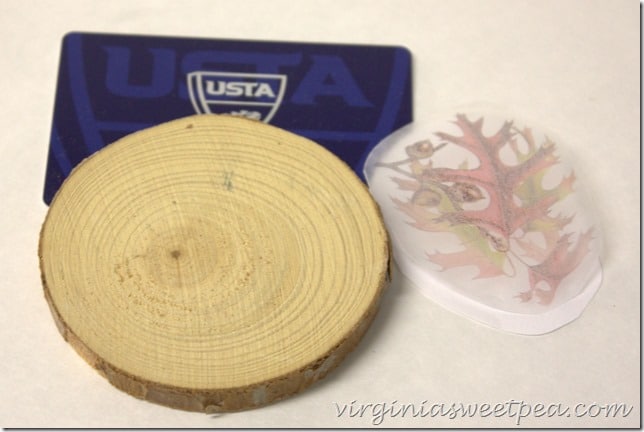 Instructions to make DIY wood slice coasters