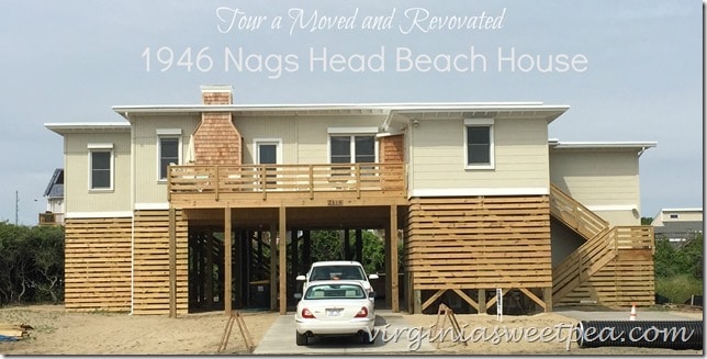 Tour a moved and renovated 1946 beach house in Nags Head, NC. This is a gorgeous home! virginiasweetpea.com