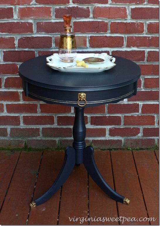 Vintage Drum Table Makeover