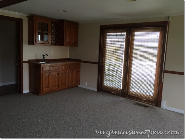 Wet bar in 1946 Nags Head home that has been moved and renovated.