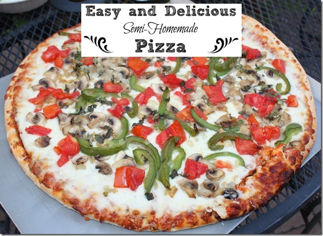 Easy and Delicious Semi-Homemade Pizza by virginiasweetpea.com