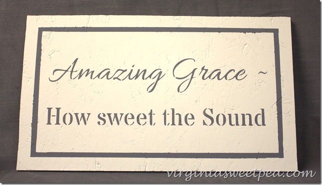 Make an Amazing Grace stenciled sign using this easy to follow tutorial.