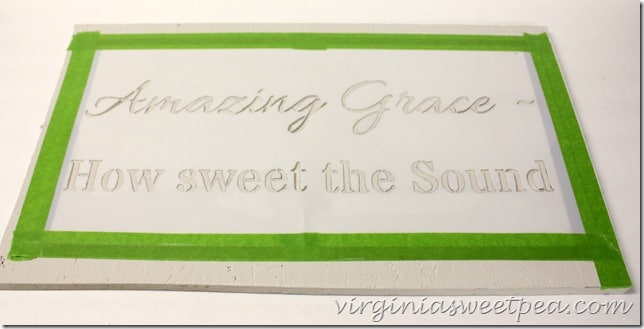 How to make an Amazing Grace stenciled sign