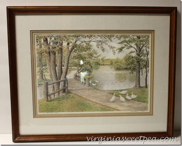 Elva Davis print from 1986. Virginia Tech Duckpond