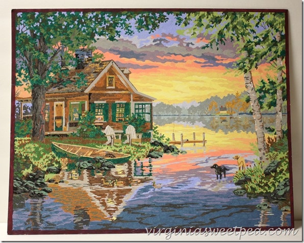 Lake scene paint-by-number scored at Goodwill