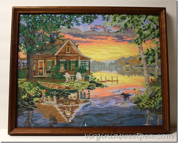 Lake scene paint-by-number scored at Goodwill