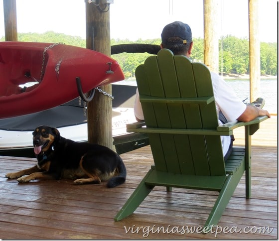 Sherman Skulina relaxes on the dock at SML in Virginia.  #sml