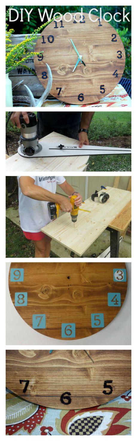 DIY Wood Clock - Learn to Make Your Own Clock - virginiasweetpea.com