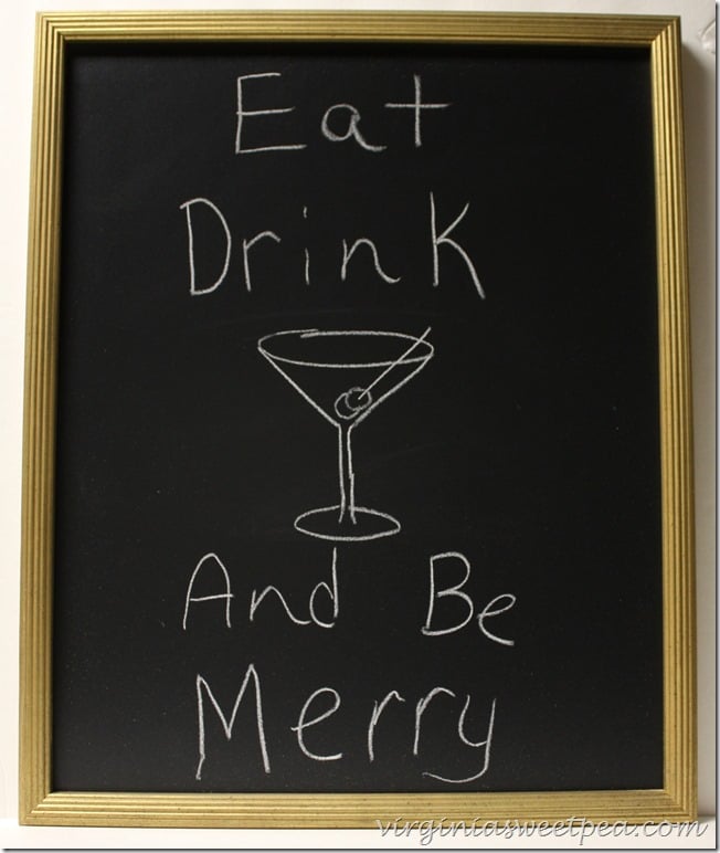 Eat, Drink and Be Merry DIY Chalkboard