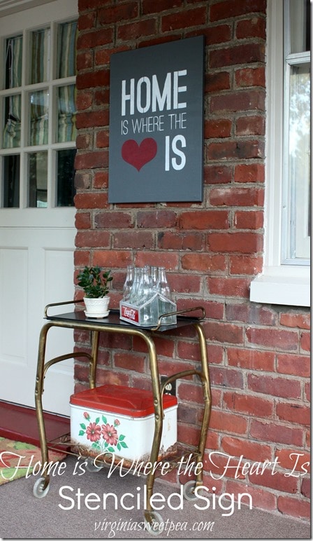 Home is Where the Heart Is Stenciled Sign Using an Art Canvas - virginiasweetpea