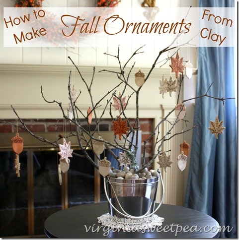 How to Make Fall Ornaments from Clay by virginiasweetpea.com