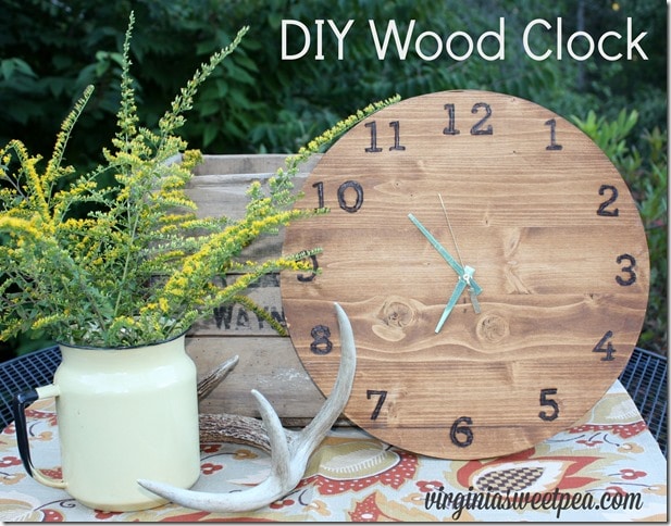 Make Your Own DIY Wood Clock by virginiasweetpea.com