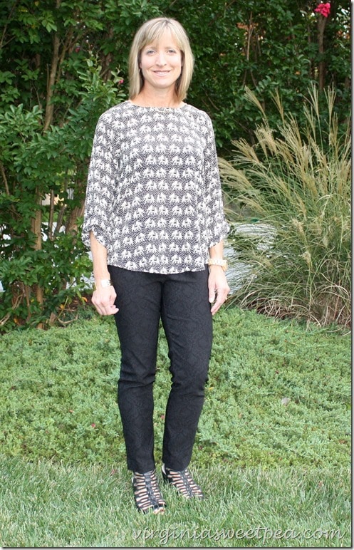 September 2015 Stitch Fix - Pixley Ellie Elephant Print Blouse