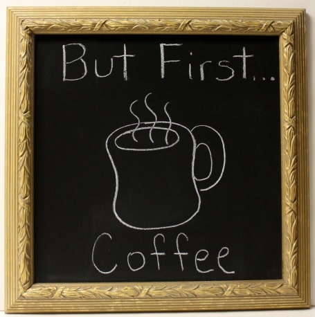 Make a DIY Chalkboard using a framed print.