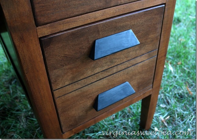 Antique Teacher's Desk Makeover with Stain - Filing Drawer Detail