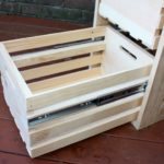 DIY Crate Cabinet with Sliding Drawers