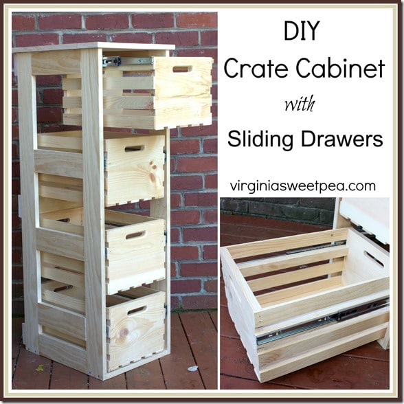 Diy Crate Cabinet With Sliding Drawers Sweet Pea