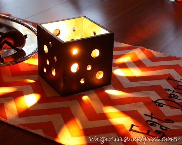 Pierced Wood Candle Holder for Halloween - Sweet Pea