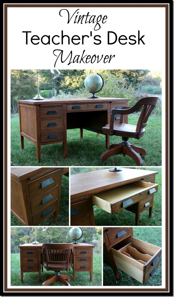 Vintage Teacher S Desk Makeover Sweet Pea