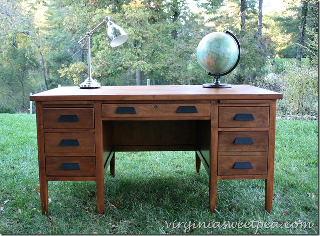 Vintage Teacher S Desk Makeover Sweet Pea