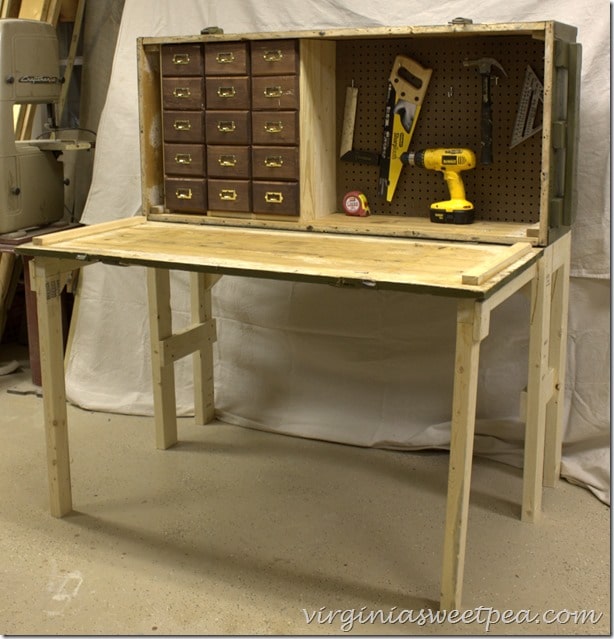 DIY Work Bench - This awesome work bench is made from a Russian Rifle Case