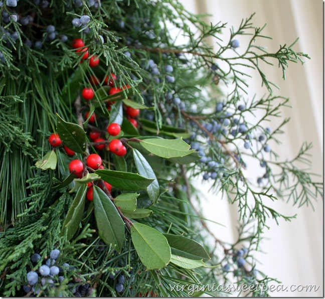 Holly and Cedar in a Beautiful Southern-Style Christmas Wreath