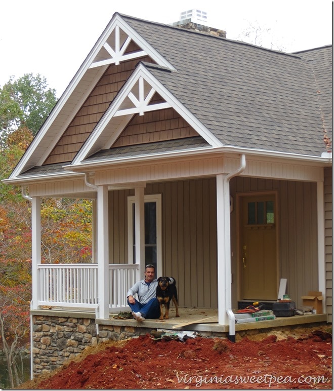 Sherman Skulina and His Daddy on Front Porch at SML House