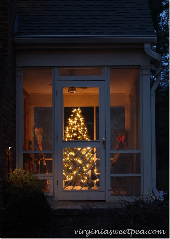 Side Porch Decorated for Christmas 2015