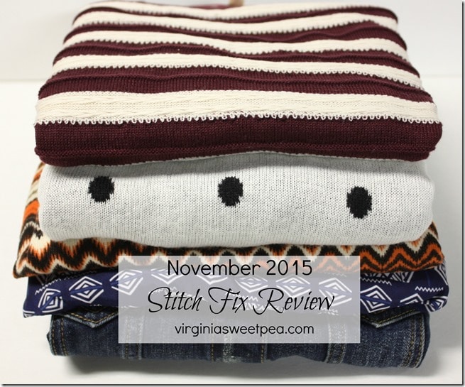 Stitch Fix Review - November 2015 - This was a fun fix. See what I kept and what I sent back. virginiasweetpea.com