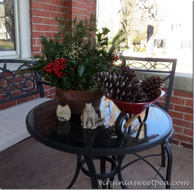 22015 Christmas Home Tour in Waynesboro, Virginia-Doherty Home- Outdoor Porch Decor